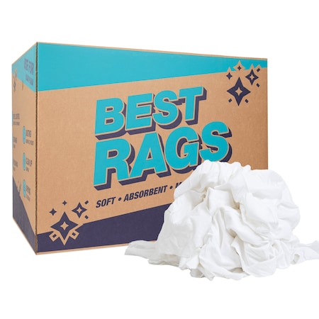 Monarch W43 T-Shirt Cleaning Rags White, New - 50lb Box N2-W43-50